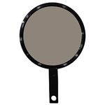Scarlet Line Professional Round One Sided Large Hand Mirror, Vanity Mirror for Makeup, Salon Barber Hairdressing Big Mirror with Plastic Handle