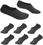 YONOJUAE No Show Socks for Men Size 9-12/12-15 Invisible Low Cut Breathable Cotton Liner Socks With Non Slip Grip
