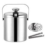 Ice Bucket with Lid and Strainer an