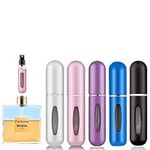 Rosiya Perfume Atomiser pack of 5pcs Perfume Travel Bottle, 5ML Refillable Perfume Spray Bottle Easy to Refill Empty Atomiser Bottle for Purse, Handbag, Pocket and Luggage (Matte)