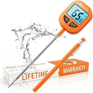 BOMATA Digital Meat Thermometer, 5" Probe, IPX6 Waterproof