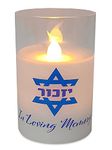 Ner Mitzvah Electric Yahrzeit Candle - LED Votive Candles - Flameless Memorial Candle with Automatic Timer