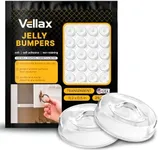 Vellax Self Adhesive Cabinet Door Bumpers - 25 pcs Sticky Silicone Clear Sound Dampening Rubber Bumpers - Cabinet Bumpers for Wall Protection, Kitchen Furniture, Decor, Drawer Stops