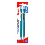 Pentel P200 Drafting Mechanical Pencil, 0.7mm Medium Point, Writing, Drawing, School Supplies, Metal Tip, Blue Barrel, P207BP2, 2 Pack