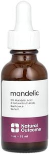 Natural Outcome Mandelic Acid 10% | Anti-Aging AHA Facial Serum with Hyaluronic Acid | Targets Fine Lines, Dark Spots, and Wrinkles | Clarifies Acne and Stimulates Natural Collagen Production | 1 Oz
