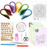 DECARETA Paper Quilling Set,Quilling Kits,600 Strips Quilling Paper 30 Colors Paper Quilling Tools All-in-One Quilling Kit with Storage Box 8 Quilling Tools for DIY Paper Craft Kids Adults Beginners