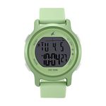 Fastrack Street Line Digital Dial Green Silicone Strap Watch for Girls-NR68027PP01