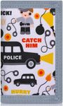 JONYEE Kids Wallets for Boys Ages 4-18 Trifold, Toddler/Youth Wallet for Boys with Zippered Coin Pocket and Card Holders, Novelty Wallet for Childrens Birthday Gifts, Police Car, One Size, Modern