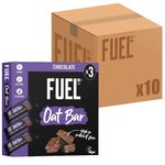 FUEL10K Chocolate Oat Bars, High in Protein & Fibre, 45 g (Pack of 10)