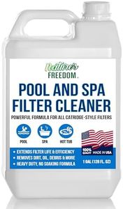 Nature's Freedom Pool and Spa Filter Cleaner Concentrated Solution - Removes Dirt, Oil & Grease, No Foam or Residue - Soak & Spray Formula for Pool & Spa Cartridge Filters -1 Gallon