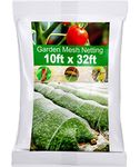 Garden Insect Mesh Netting 10ft x 32ft (3m x 10m), Wohohoho 1mm Ultra Fine Mosquito Netting Bug Netting Bird Netting Insect Barrier, 60 Mesh per Inch Plant Cover for Gardening Vegetables Fruit Tree