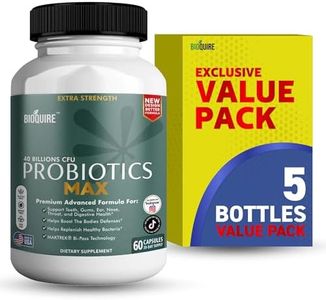 BIOQUIRE Probiotics Max, 40 Billion CFU, 60 Capsules, Extra Strength Premium Formula with MAKTREK Technology, 30-Day Supply (5)