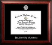 NCAA Alabama Crimson Tide Unisex Silver Embossed Diploma Frame University of Alabama, Tuscaloosa 11W x 8.5H Silver Embossed Diploma Frame, Brown, One Size