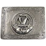 USA Kilts Men's Harp 2.25" Kilt Belt Buckle Pewter