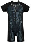 Marvel Black Panther Boys Swimsuit Black Age 18 to 24 Months