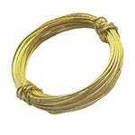 QUERGO Brass Picture Frame Wire, Picture Hanging Wire, 3.5 Metres (11.5 feet), 6kg (13lb) Breakweight