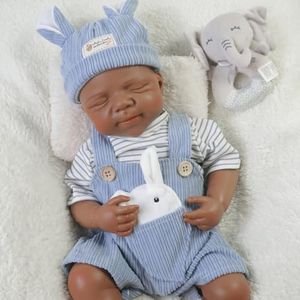 FemmeForm Boy 20 Inch, Full Silicone Baby Doll, Reborn Baby Dolls Silicone Full Body, Sleeping Position Newborn, Not Vinyl, with Gift Box