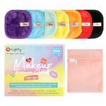 Orighty Makeup Remover Cloths 7-Day Set, Premium & Reusable Makeup Remover Pads, Erase Makeup With Just Water, Makeup Set For Eyes, Lips, Foundation and more, Ideal Choice For Women (Rainbow)