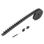 Zeberoxyz 10x11mm Drag Chain Length 1Meter Open Type Black Plastic Cable Carrier R18 with 1Kit End Connectors for 3D Printer Wiring CNC Machines