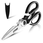 Kitory Kitchen Shears - Ultra Sharp Premium Scissors with Sheath - Heavy Duty Poultry Shears-Nut Cracker-Bottle Opener- Multi Purpose Scissors，2024 Gifts for Women and Men