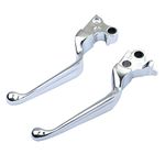 Vkinman Chrome Hand Levers Brake Lever + Clutch Lever Replacement for Harley Hand Controls 1996-2006