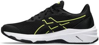 ASICS Kid's GT-1000 12 Grade School Shoes, 7, BLACK/BRIGHT YELLOW