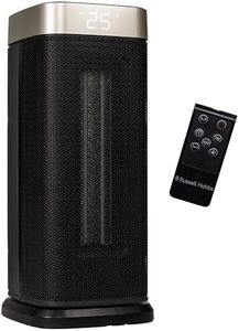 Russell Hobbs 14 Inch Space Portable Heater, 2000W Oscillating Ceramic Electric Heater Black & Gold, Low Energy Digital Display, 5-Modes, 24hr Auto Timer, Overheat Protection, RHCTH2002G
