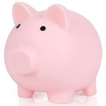 H&W Mini Piggy Banks for Kids,Plastic Piggy Bank,Unbreakable Money Box Pink,Cute Money Bank,First Money Box,Best Birthday Gifts Home Decoration