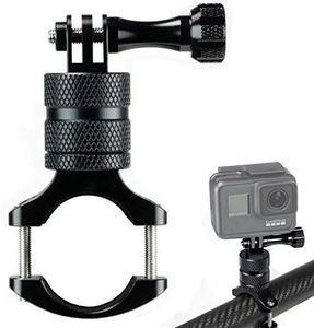 EVO Gimbals Handlebar Bike Mount with 360 Swivel for GoPro12/11/10/9/MAX, insta360 GO2/GO 3/3S,X4/X3/X2/RS/R – 100% CNC Aluminum, 22-34mm Adjustable Clamp Works with Most Mountain Bikes