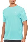 NORTHYARD Men's Athletic Running T-Shirts Quick Dry Workout Shirts Short-Sleeve Sports Gym Tee Tops Performance Activewear LIGHTBLUE 4XL