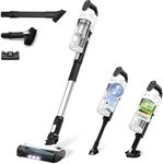 LEVOIT Cordless Vacuum Cleaner – Cleans up to 75 m², 100,000 RPM Brushless Motor, Anti-Hair Wrap, 5-Level Filter, Hard Floor 99.7% Clean, 8-in-1 Accessories for Pet Hair & Hardfloor, LVAC200 Black