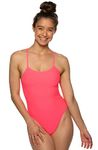 JOLYN Women's Fixed-Back Brandon 2 One-Piece Swimsuit (Hot Pink, 28)