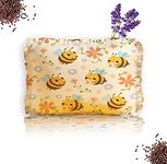 NTBAY Rai Mustard Seeds Pillow with Lavender, Baby-Round Head Shaping Baby Pillow,Neck Support Pillow Gifting 0-12 Months for Infant Microfiber Toddler (Standard, Yellow)