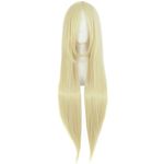 MapofBeauty 32" 80cm Long Straight Anime Costume Cosplay Wig Party Wig (Light Blonde)