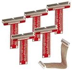 AZDelivery 40 Pins GPIO Breakout Board and Compatible Ribbon Cable Compatible with Raspberry Pi (Pack of 5)