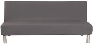 Solid Colour Armless Sofa Bed Cover