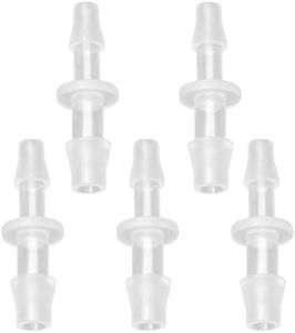 Bonsicoky 5 Pcs Plastic Hose Barb Reducer Fitting, 1/4" to 3/16" Hose Barb Union Adapter Connector Pipe Hose Fitting