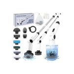 Homtronics Electric Spin Scrubber, 9 Brush Heads, 3 Speed Modes, 4 Adjustable Angles, IPX7 Waterproof, 50KG Torque, Electric Scrubber for Bathroom Floor Tile