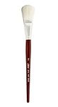 Silver Brush Limited 5519S Silver Mop White Oval Brush, Oil, Acrylic, and Watercolor Brush, Short Handle, Size 1"