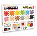 Pix Brix Pixel Art Puzzle Bricks – 6,000 Piece Pixel Art Container, 12 Color Light Palette – Interlocking Building Bricks, Multicolor (PBL6000C)