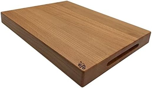 EFO Solid Wood Cutting Board - Beech Wood Chopping Board - Large 40x30x4cm - Knife Friendly - Multifunctional Serving Board - Natural