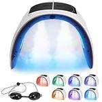 LED Face Light Therapy Mask: Spray LED Face Mask - Folding Design LED Mask Light Therapy - 7 Colors