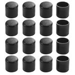 sourcingmap PVC Leg Caps Tips Cup Feet Covers 22mm 0.87" Inner Dia 16pcs Anti-Moisture Hardwood Floor Protector for Furniture Chairs Desks Chair Bench