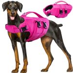 Kuoser Dog Life Jacket, High Flotation Dog Life Vest for Swimming Boating, Large Medium Small Pet Life Presever