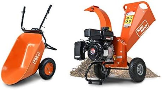 SuperHandy Electric Wheelbarrow & Mini Wood Chipper Bundle