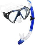 Phantom Aquatics Mexico Mask Dry Snorkel Set, Blue