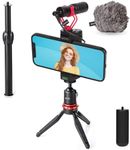 Movo VXR10+ Smartphone Vlogging Kit with Mini Tripod, Phone Grip, and Video Microphone Compatible with iPhone and Android - for YouTube, TIK Tok, Filming, Vlogging