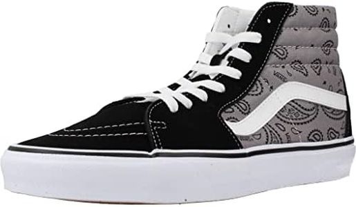 Vans Unisex Skate Skateboard Shoe, Black White, 44 EU