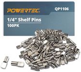 POWERTEC QP1106 1/4 Inch Shelf Pegs