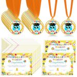 Jutom 48 Pcs Kindergarten Graduation Medal and Diploma 2024 Owl Kindergarten Graduation Certificate Set Kindergarten Graduation Award with Neck Ribbon for Kids Kindergarten Graduation Gifts Favors